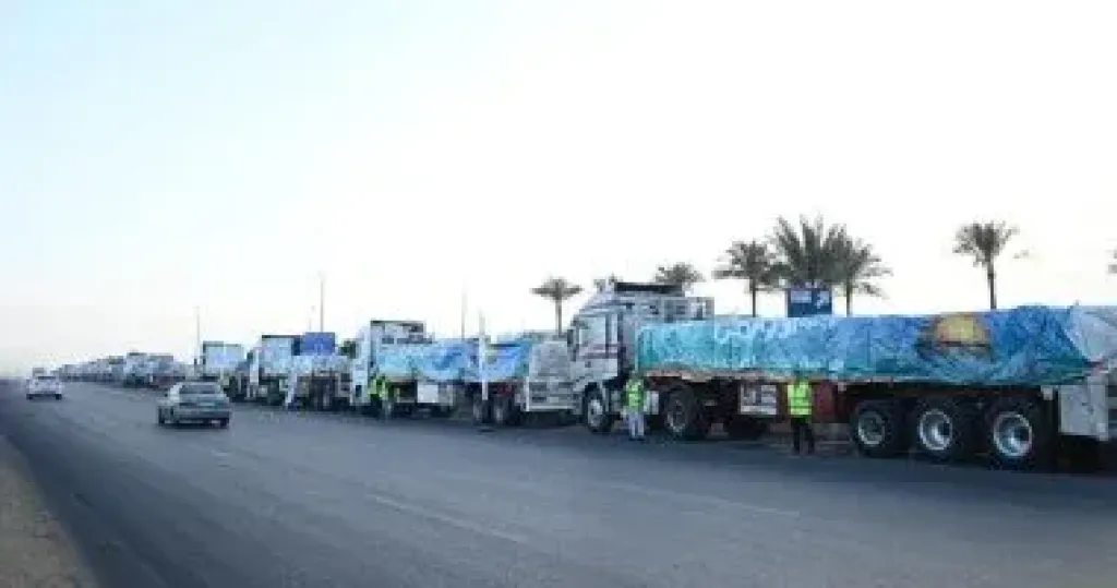 الأورمان تطلق 10 شاحنات محملة بالبطاطين والسلع لغزة ضمن جهود التحالف الوطنى