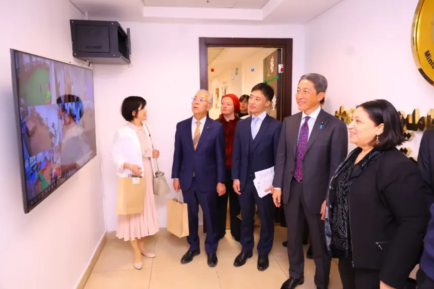 وفد برلماني ياباني يتفقد مركز رعاية أطفال العاملين بوزارة التضامن بالعاصمة الجديدة