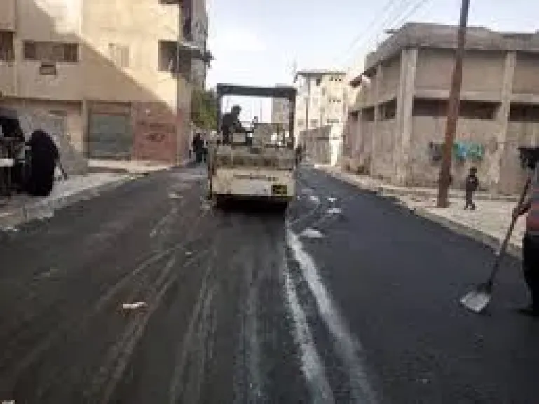 جانب من رصف بمنشيه الشهداء