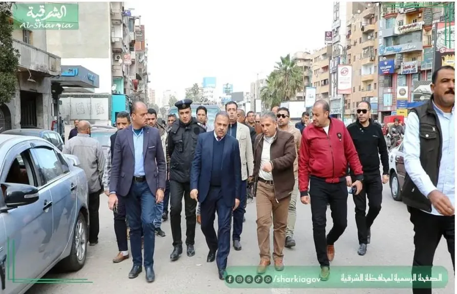محافظ الشرقية يتفقد شارع الجلاء  والشوارع الجانبية الزقازيق