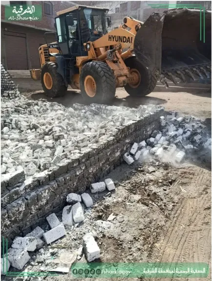 محافظ الشرقية: إزالة ٦حالات تعدي بالبناء المخالف علي مساحة ٣ قيراطاً