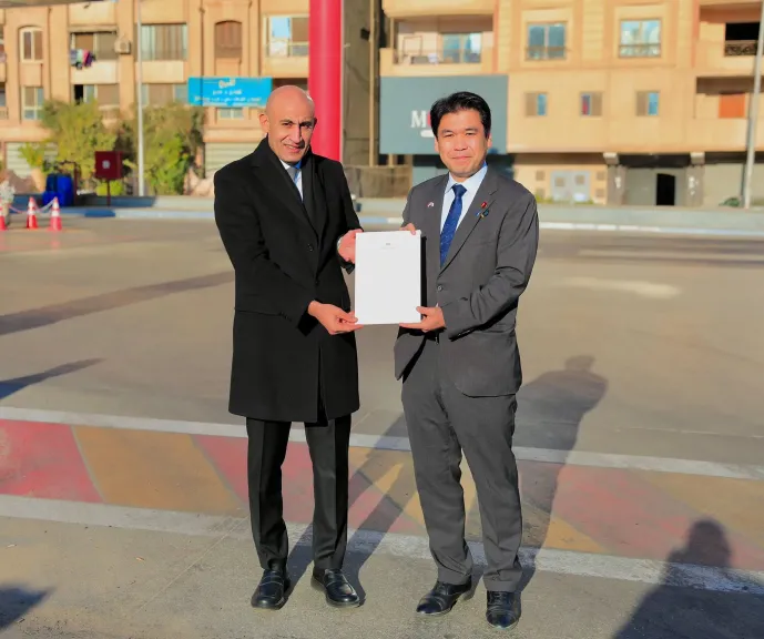 وزير التربية والتعليم والتعليم الفني يصطحب نظيره الياباني لتفقد ”محور شينزو آبي”