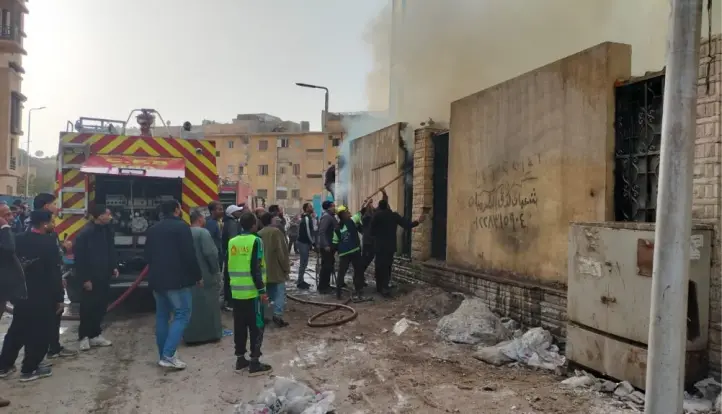 الحماية المدنية تسيطر على حريق غرفة كهرباء مستشفى أطفال مصر