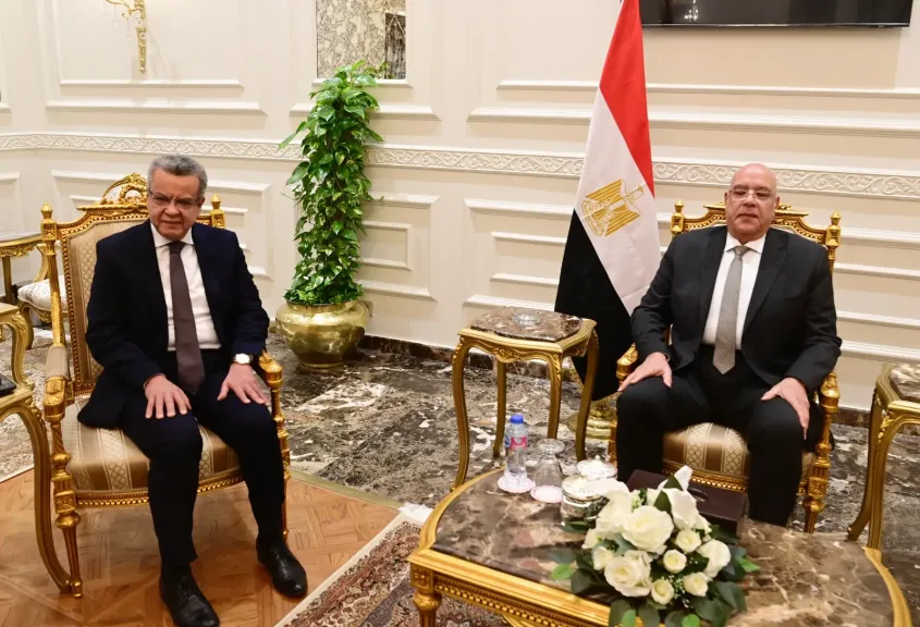 المستشار هشام بدوي يستقبل رئيس الجهاز المركزي للمحاسبات لتهنئته بانتخابه رئيساً لمجلس النواب صور