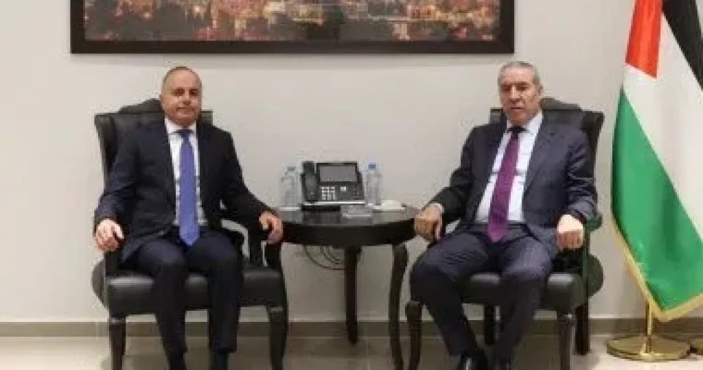 نائب رئيس دولة فلسطين يلتقى سفير مصر لدى رام الله