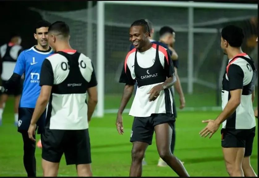 تدريبات استشفائية للاعبي الزمالك على هامش مران اليوم