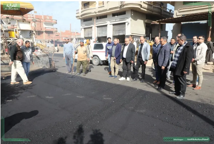 محافظ الشرقية يتفقدإستكمال الأعمال النهائية لرصف وتوسعة طريق العدوة بههيا