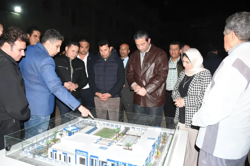 وزير الشباب ومحافظ دمياط يتفقدان أعمال تطوير المدينة الشبابية برأس البر