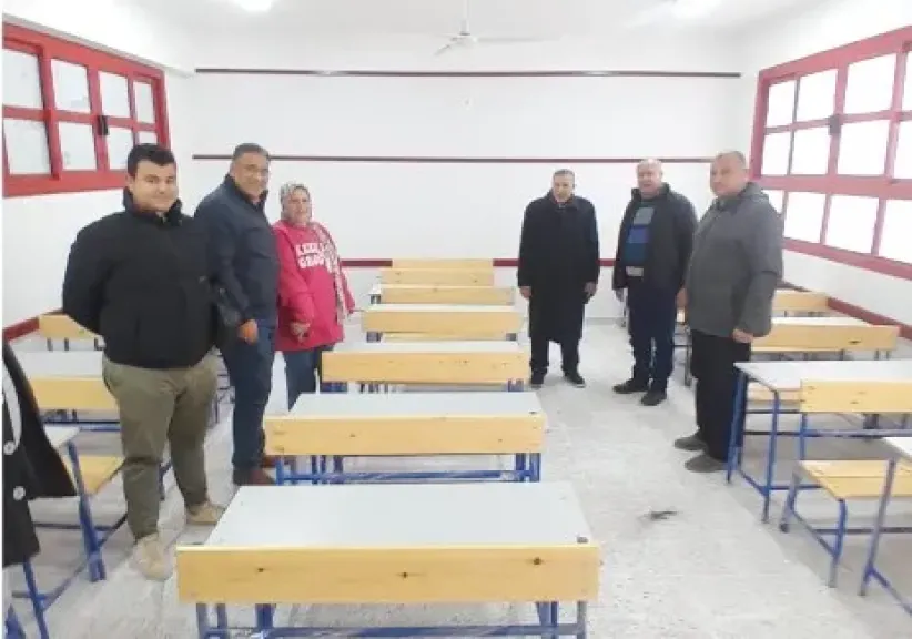 جاكلين تنيب وكيل وزارة التعليم ليتفقد اللمسات الأخيرة للمبنى الإداري الجديد لإدارة أبوحمص التعليمية