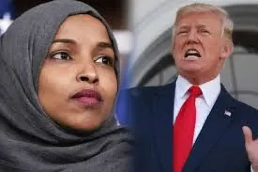 مدعية وأعرفها جيدًا.. ماذا قال ترامب عن إلهان عمر بعد تعرضها للهجوم؟