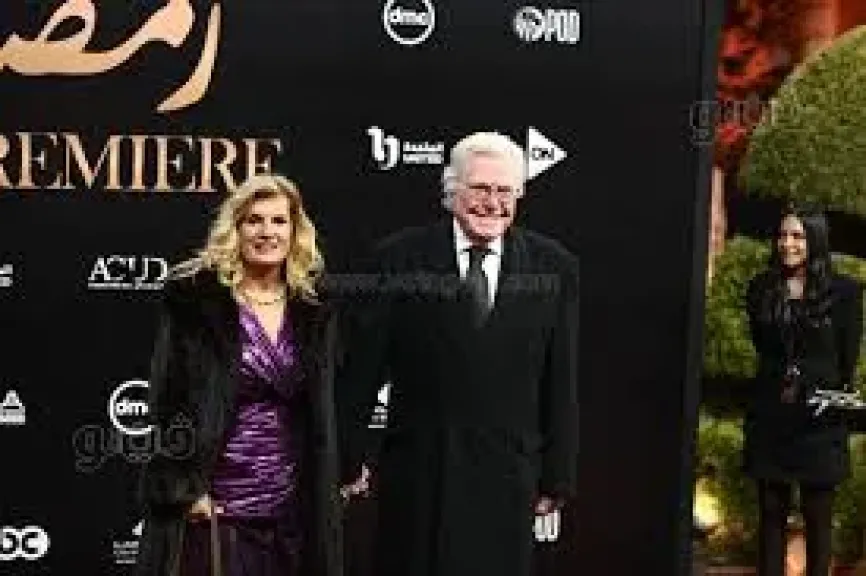 حسين فهمي وزوجته ومحمود حميدة في حفل مسلسلات رمضان 2026