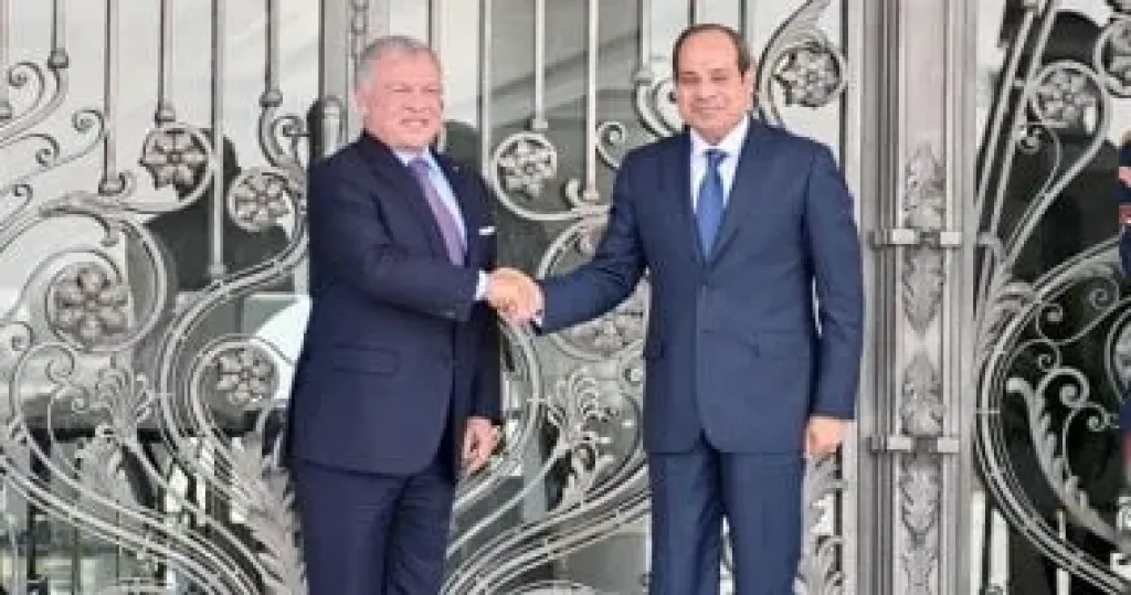 الرئيس السيسى وملك الأردن يجددان رفضهما لكل الانتهاكات والممارسات التعسفية ضد الشعب الفلسطينى