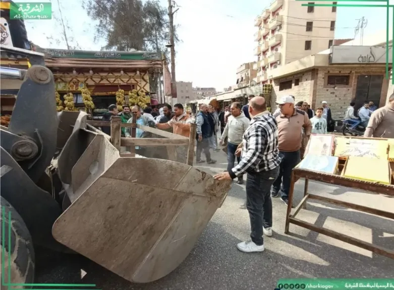محافظ الشرقية شن حملات مكبرة لرفع الإشغالات بمراكز المحافظة