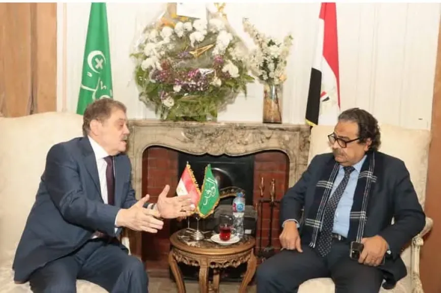 الدكتور السيد البدوى يستقبل رئيس الحزب المصرى الديمقراطي