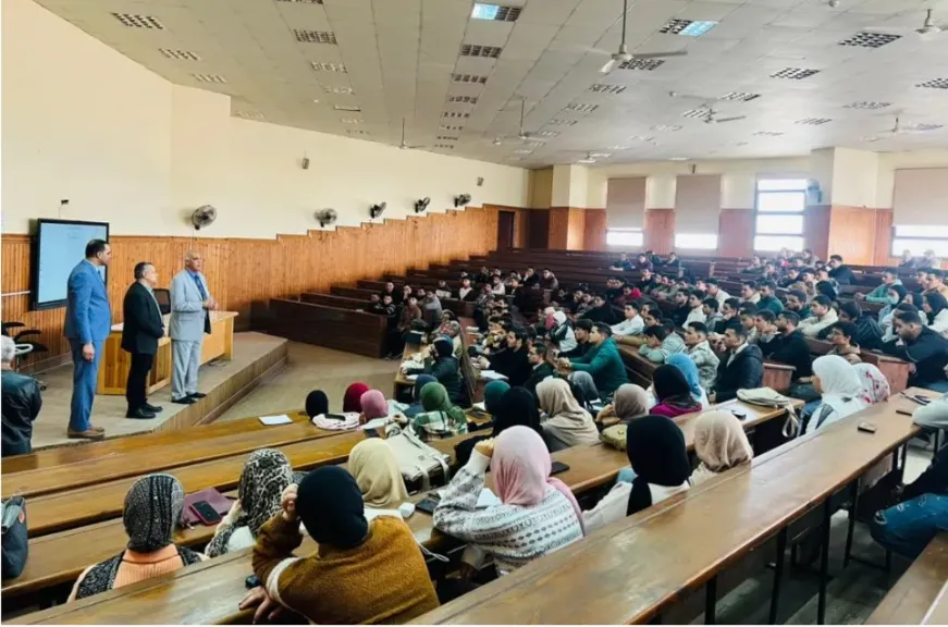 رئيس جامعة الدلتا التكنولوجية يتابع انتظام سير العملية التعليمية بالتزامن مع انطلاق الفصل الدراسى الثانى