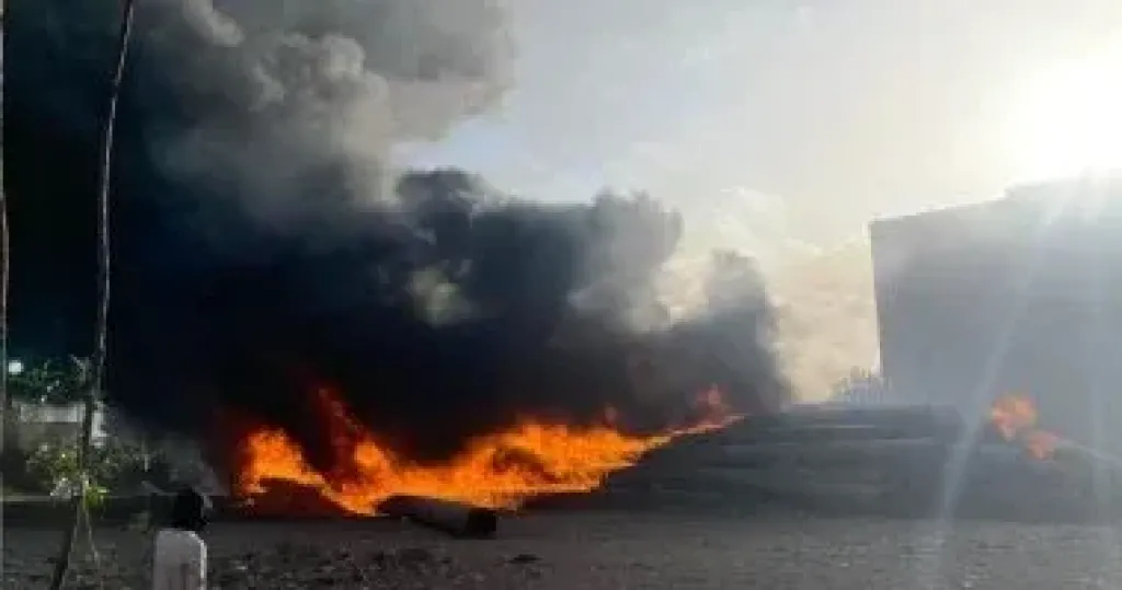 نشوب حريق بمنزل وطلمبة بنزين فى المنوفية