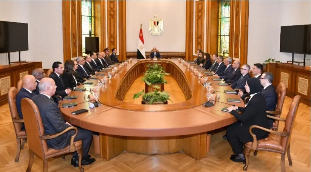 فيديو لقاء الرئيس السيسي بالحكومة الجديدة