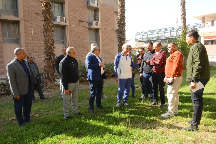 تفقدية لنائب رئيس جامعة أسيوط لتحديد الأماكن المناسبة لإنشاء ملاعب