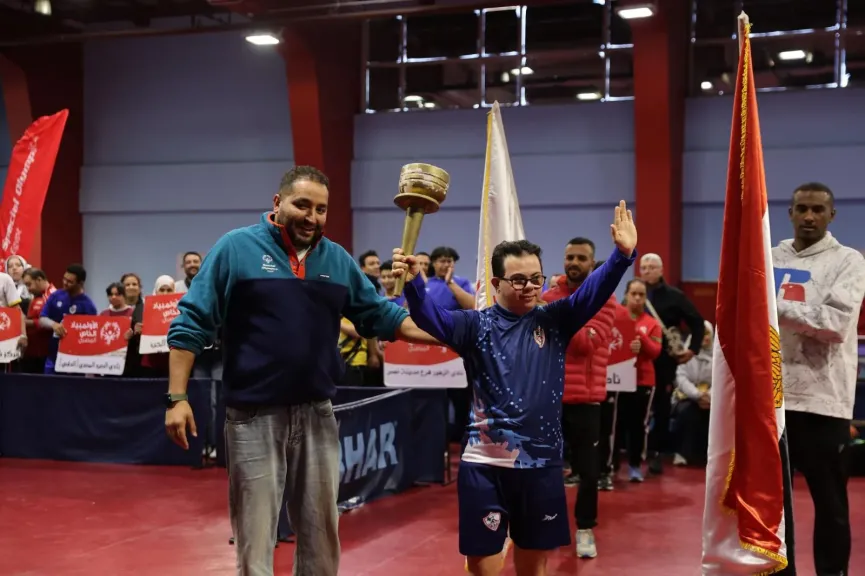 انطلاق المسابقة الوطنية للأولمبياد الخاص المصري لتنس الطاولة بمشاركة 75 لاعبا ومدربا بالمعادي