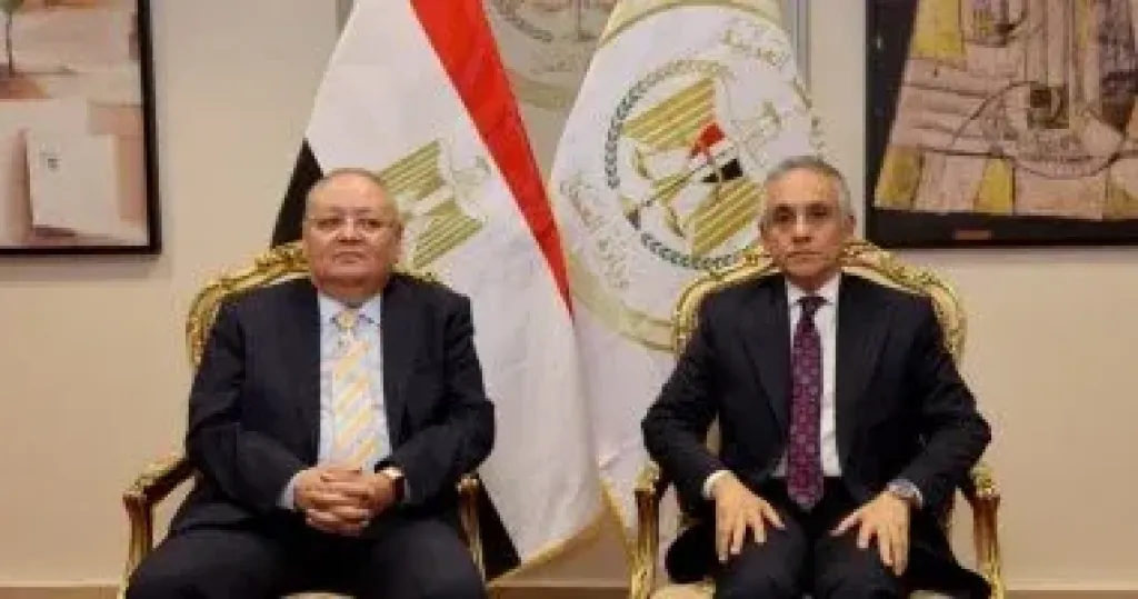 وزير العدل يستقبل رئيس مجلس الدولة لتهنئته بتولى مهام منصبه