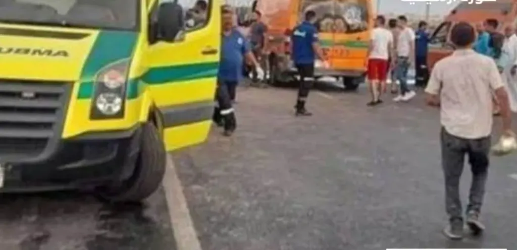 حادث تصادم في محافظة أسيوط