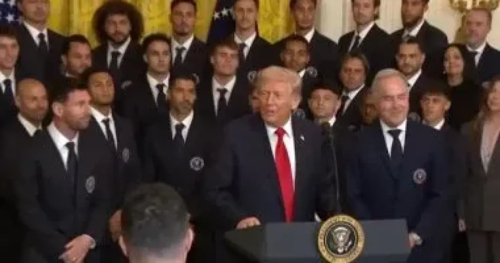 ترامب: ميسى الأفضل وابنى يعشقه وميامى تعادل مع الأهلي أفضل نادى فى مصر