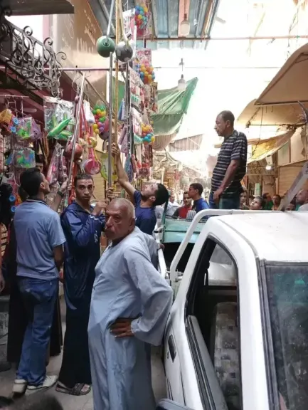 حملة لرفع الإشغالات من شوارع كفر الشيخ