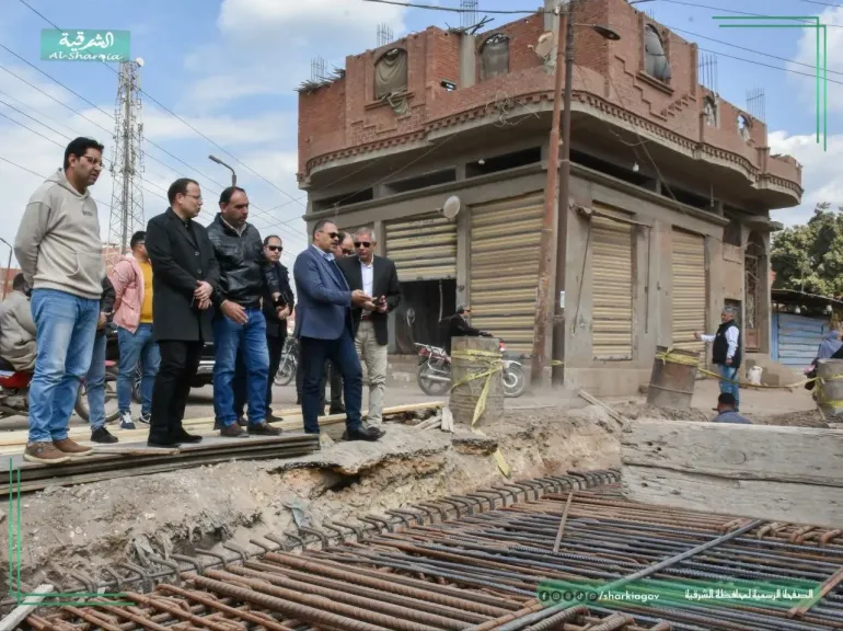 محافظ الشرقية يتفقد أعمال إحلال وتجديد وتوسعة كوبري الألفية بمنيا القمح