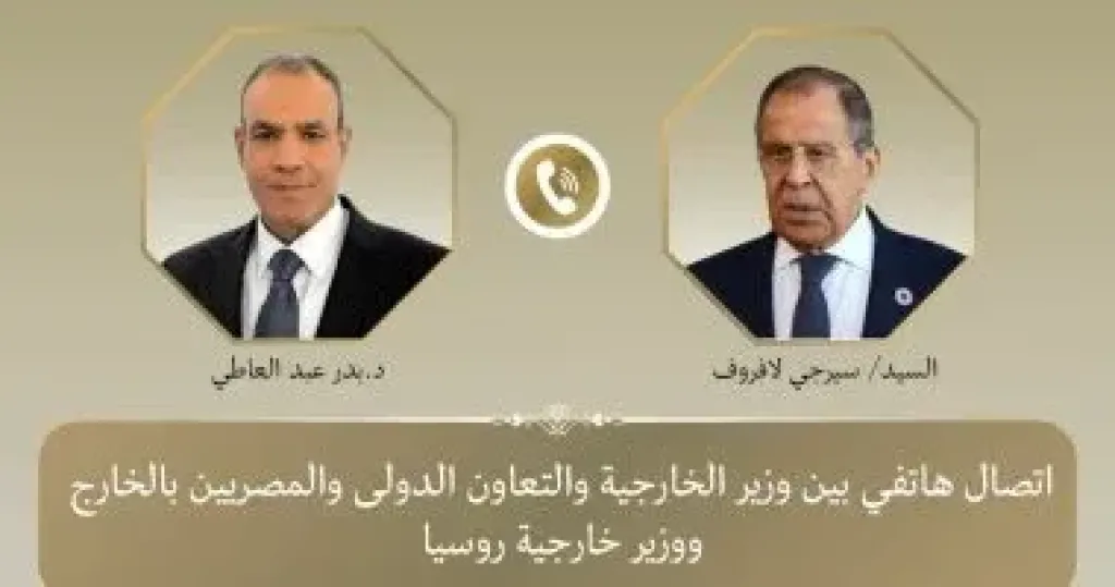 وزير الخارجية يبحث مع نظيره الروسى خفض التصعيد والدفع نحو التهدئة بالمنطقة