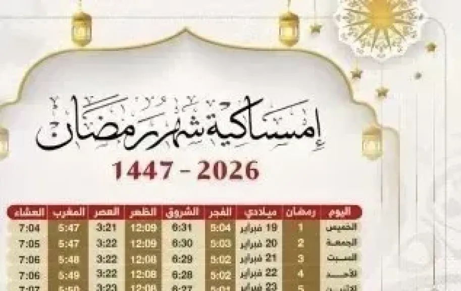 موعد أذان الفجر وعدد ساعات الصيام اليوم الـ25 من أيام رمضان 2026