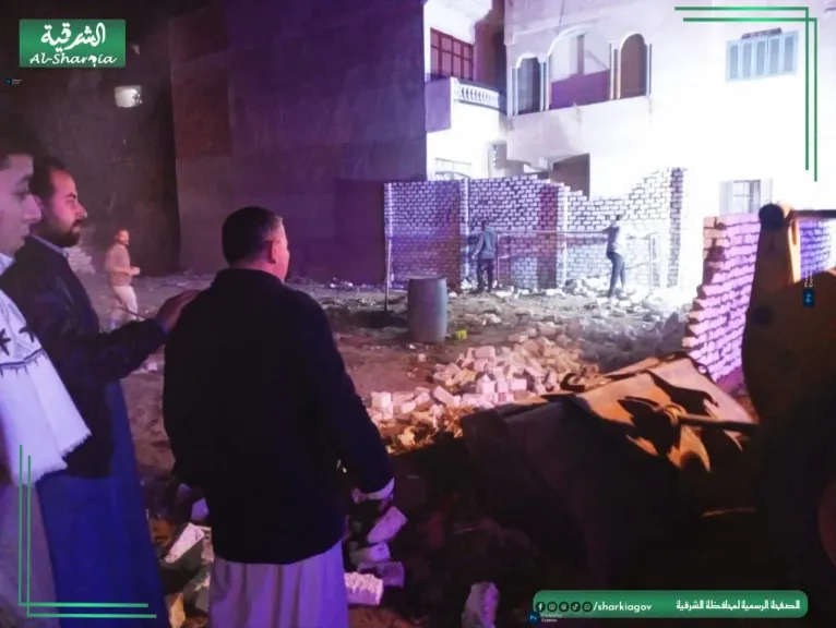 إزالة التعديات في المهد بمختلف مراكز ومدن محافظة الشرقية