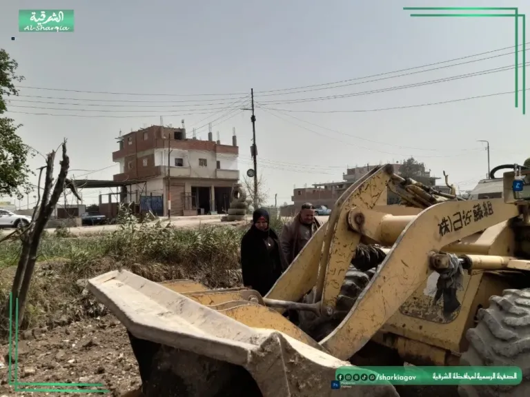 محافظ الشرقية : ازالة 12حالة تعدى على الارض الزراعية بمراكز