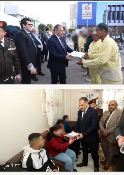 محافظ الشرقية يهنئ أبناء دار الرعايةبمؤسسة  تربية البنين والبنات بعيد الفطر