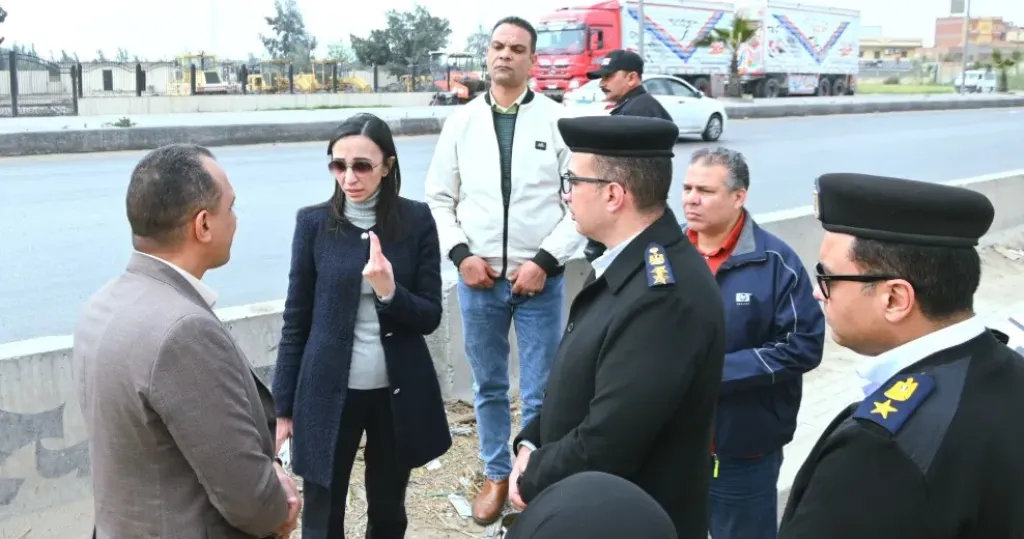 جاكلين تقوم بجولة ميدانية موسعة بدمنهور لرفع كفاءة مداخل المدينة والقرى المحيطة لتعزيز السلامة المرورية