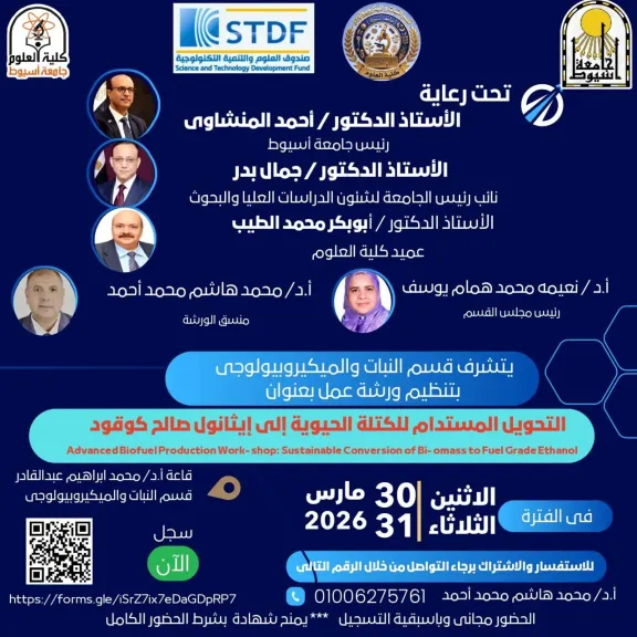 جامعة أسيوط تنظم ورشة عمل حول التحويل المستدام للكتلة الحيوية