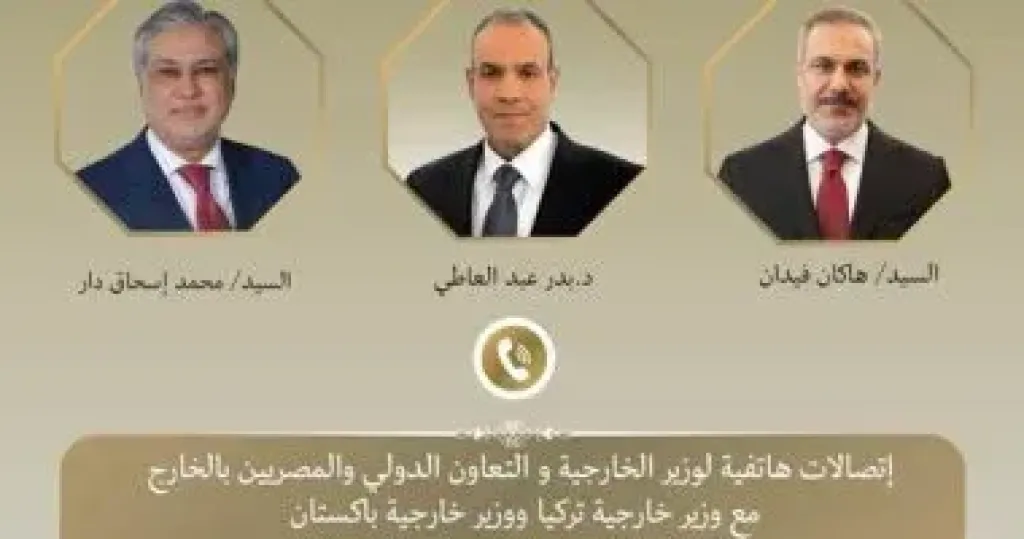 وزير الخارجية يبحث مع نظيريه الباكستاني والتركي التطورات الإقليمية