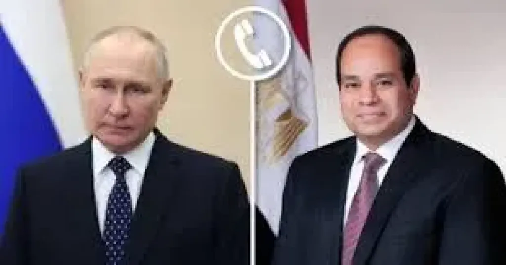 الرئيس السيسى يتلقى اتصالًا هاتفيًا من نظيره الروسى فلاديمير بوتين