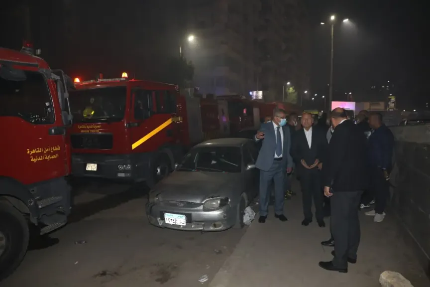 محافظ القاهرة يقرر تشكيل لجنة هندسية لبيان مدى تأثر عقار سرايا القبة بالحريق لسلامة باطنية