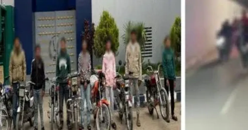 نهاية رحلة ”البحث عن اللايك”.. سقوط 8 شباب استعرضوا بدراجاتهم داخل نفق بالشرقية