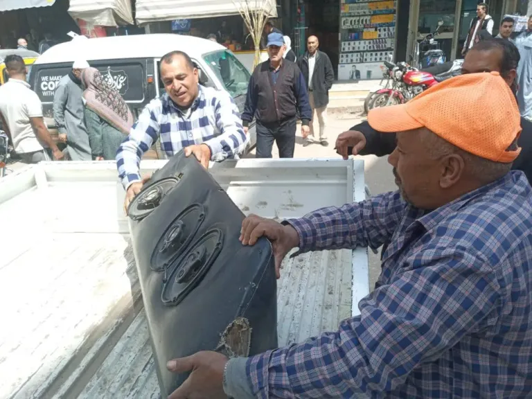 محافظ الدقهلية:مصادرة 23 قطعة من أجهزة الصوت والتلوث السمعي بالسنبلاوين