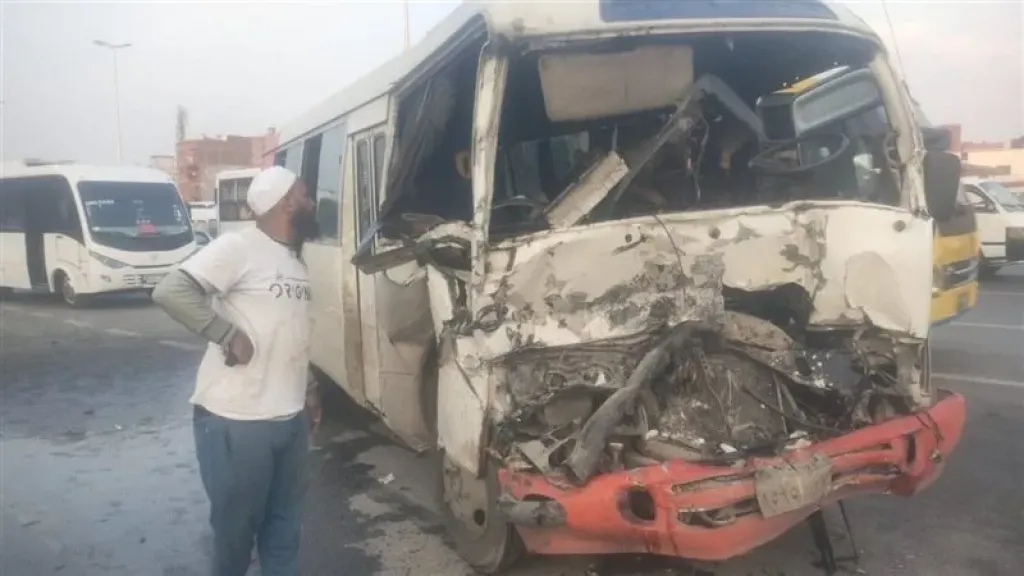 إصابة 8 أشخاص في حادث تصادم بالطريق الدائري بالقليوبية