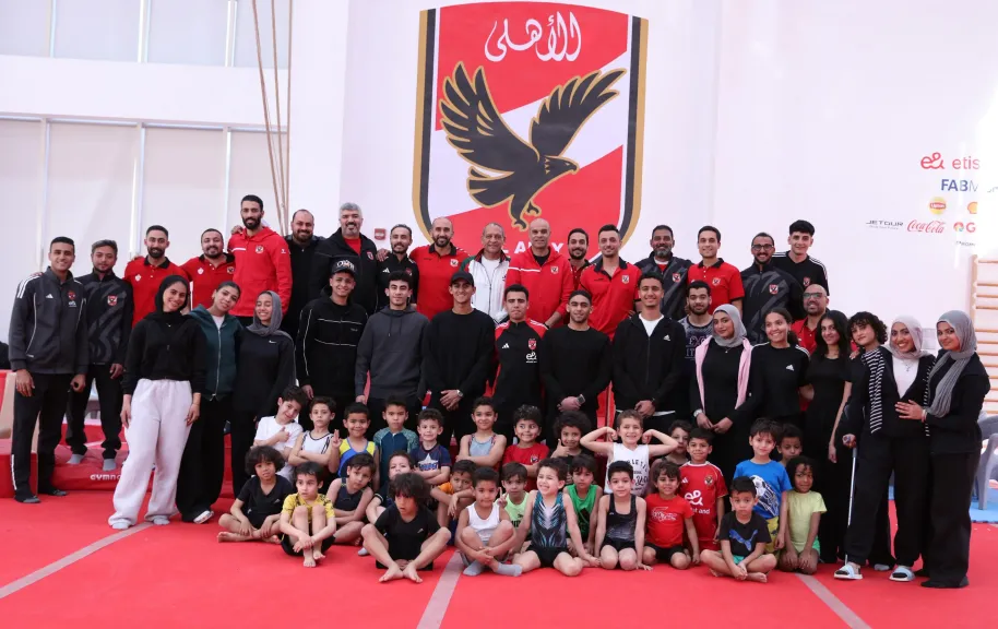 بصمة قادة النجاح.. عز الرجال ورمضان يقودان اكتشاف جيل جديد من أبطال الأهلي ويختتم اختبارات الجمباز