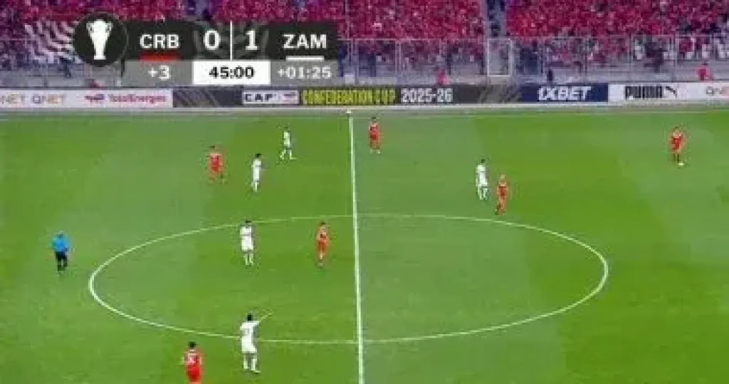 الزمالك يتقدم على شباب بلوزداد 1-0 فى الشوط الأول