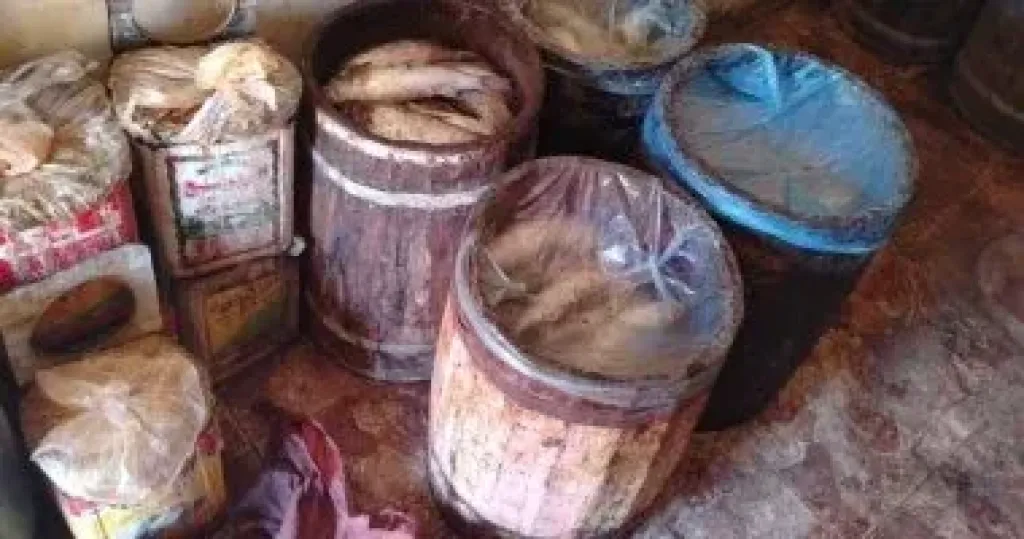 ضبط 12.6 طن فسيخ ومقطعات لحوم ودواجن فاسدة فى الجيزة