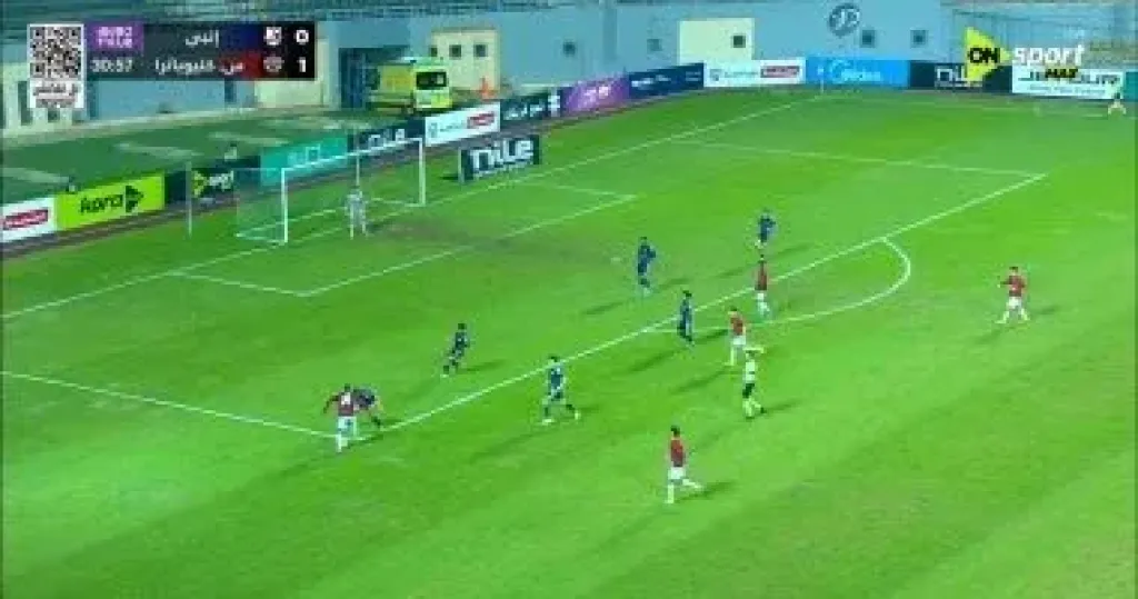 إنبى يتعادل مع سيراميكا بهدف لمثله فى دورى نايل