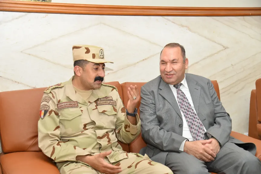 رئيس جامعة أسيوط يستقبل المستشار العسكري للمحافظة أسيوط