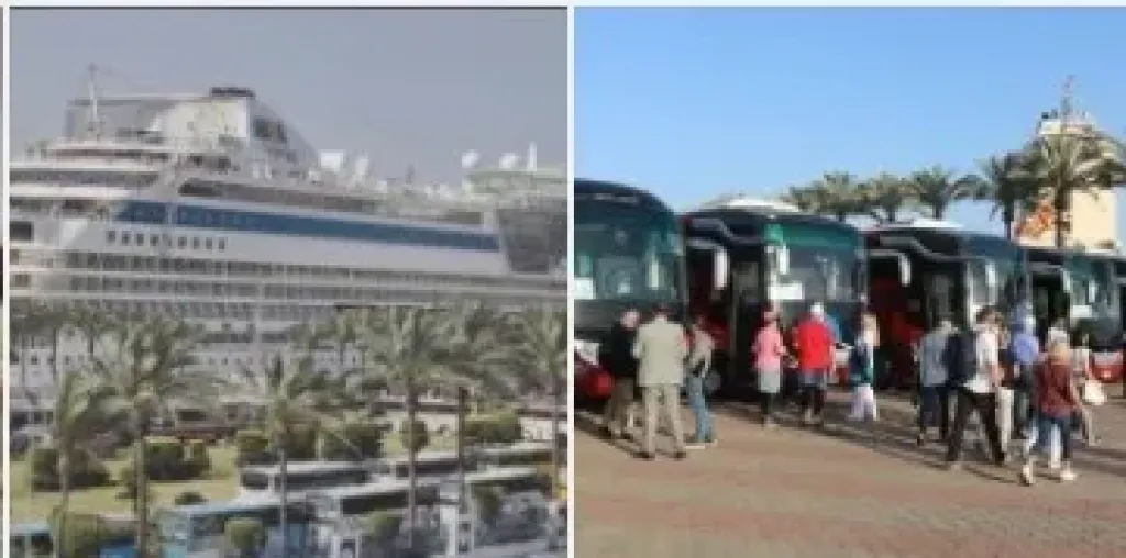 ميناء الإسكندرية يستقبل السفينة السياحية AIDA STELLR