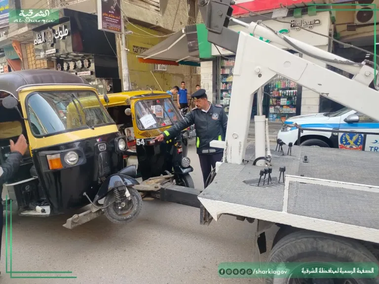 مرور الشرقية ضط 25 توكتوك و23 مخالفة مرورية بحملات البوم