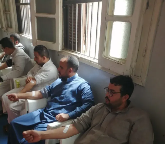 صحة الشرقية بنك دم فاقوس يجمع 127كيس باليوم العالمى للهيموفليا