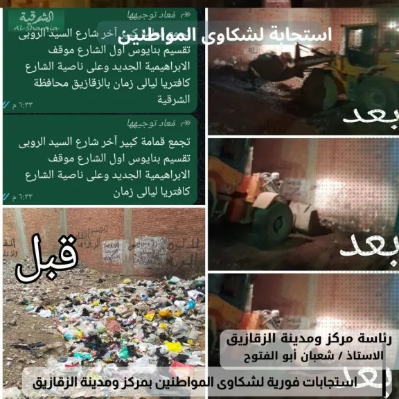 ابوالفتوح:  يتابع العملداخل ورش الصيانة والحملة الميكانيكية بمركز الزقازيق